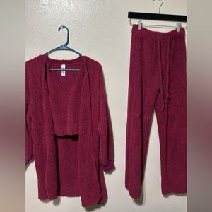 Miss Cosy 4 Piece Lounge Set - Burgundy